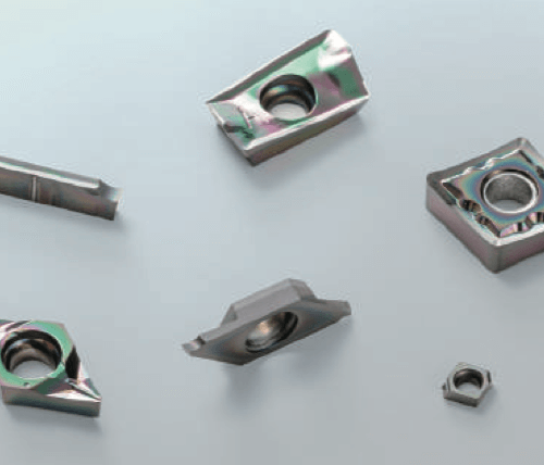 Olika typer av vändskär med DLC beläggningen PDL025.
